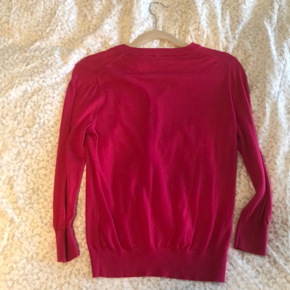 J. Crew Clare Cardigan in Hot Pink - Picture 2 of 4